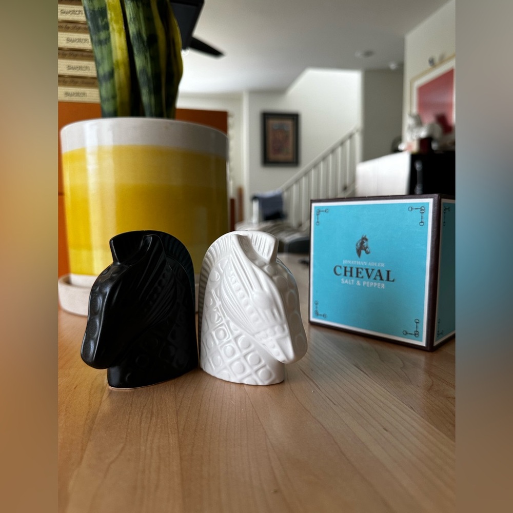 Jonathan Adler Cheval (Horse) salt & pepper shakers.